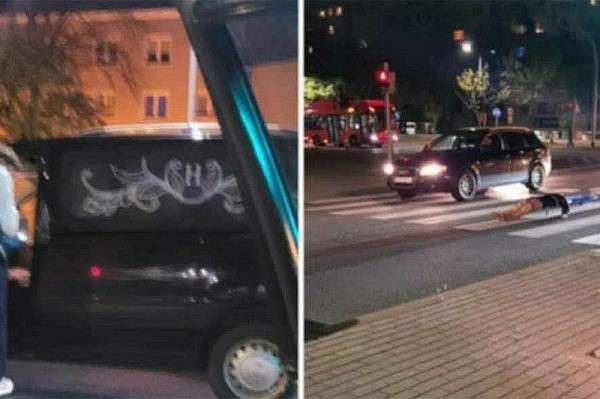 В Польше водитель катафалка потерял покойника посреди дороги В Польше водитель катафалка потерял покойника посреди дороги